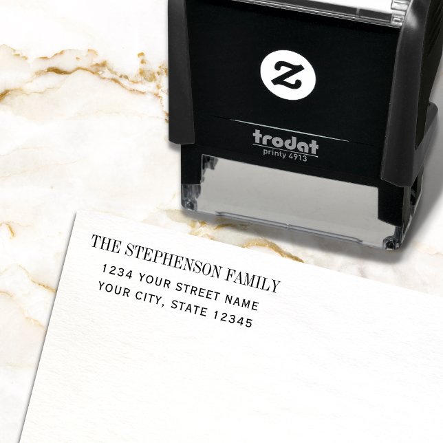 Moderne klassische Individuelle Name-Rücksendeadre Permastempel (Von Creator hochgeladen)