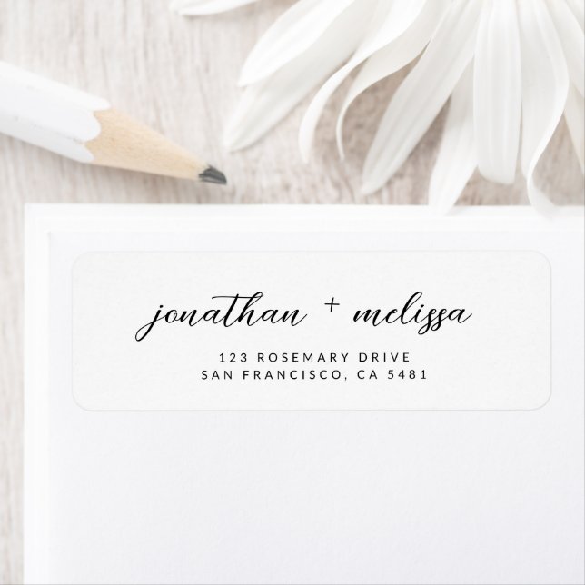 Moderne klassische kalligraphische Script-Hochzeit (Insitu)