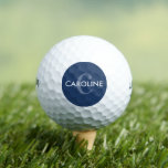 Moderne klassische Marine Golfball<br><div class="desc">Navy Monogram Golf Initial Ball mit einem modernen und fett formatierten Monogramm.</div>