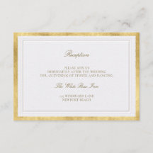 Moderne klassische Pearl Gold elegante Hochzeitsde