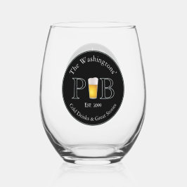 Moderne klassische Pub Drink Brillen Bier kann Weinglas Ohne Stiel
