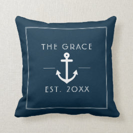 Moderne klassische Schiffsnacht Nautical Navy Kissen