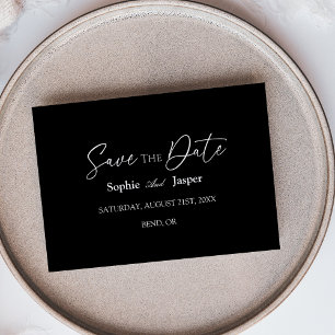 Moderne klassische schwarze flache Save-the-Date-K Save The Date
