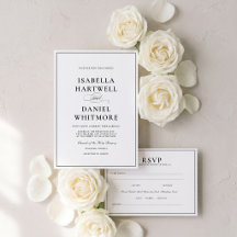 Moderne klassische Serif-Hochzeit