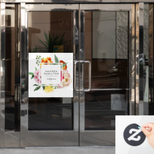 Moderne klassische Wasserfarbenpeony CUSTOM Fensteraufkleber