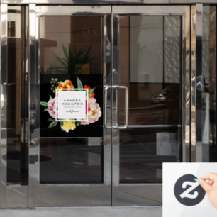 Moderne klassische Wasserfarbenpeony floral CUSTOM Fensteraufkleber