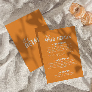 Moderne klassische Whimsikfarbenfrohe Hochzeitsdet Begleitkarte