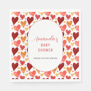 Moderne kleine Sweetheart Valentine Baby Dusche Serviette