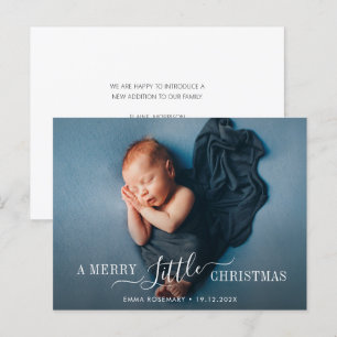 moderne kleine Weihnachtsankündigungskarte Postkarte