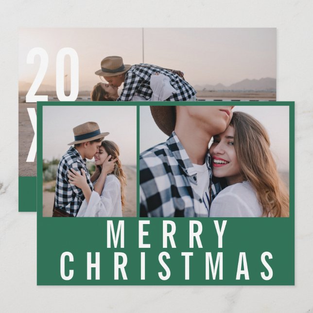 Moderne kleine Weihnachtsfeiertage mit vielen Foto (Vorne/Hinten)
