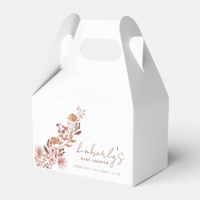 Moderne kleine Wildblume Boho | Fall Baby Shooter Geschenkschachtel (Vorderseite)