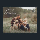 Moderne Kleinschreibung Weihnachts Feiertagspostkarte<br><div class="desc">Modernes Minimalskript Frohe Weihnachtsfeiertage Weihnachtskarte.</div>