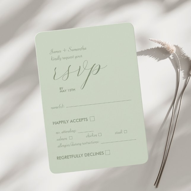 Moderne Kolorblock-Hochzeitssache | Lichtbild RSVP Karte (Von Creator hochgeladen)