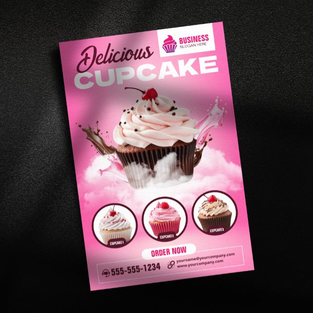 Moderne Konditorei Cupcake Bäckerei Konditorei Nac Flyer (Von Creator hochgeladen)