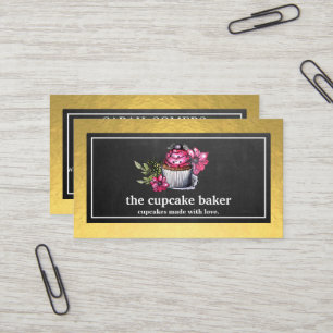 Moderne Konditorei Cupcake Koch Catering Border Visitenkarte