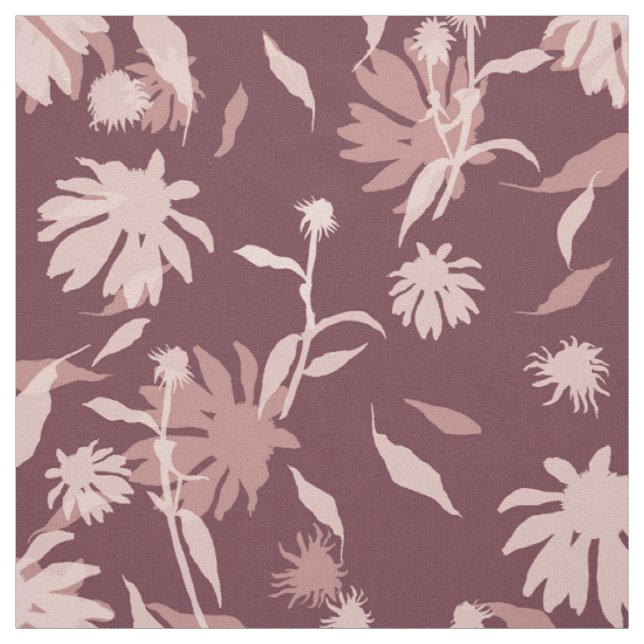 Moderne Konfektoren Blumenmuster Lila Stoff (Muster)