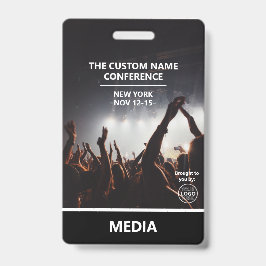 Moderne Konferenz Media Access Pass QR Code Ausweis