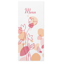 Moderne Konfetti Blume Blätter Hochzeitsmenü