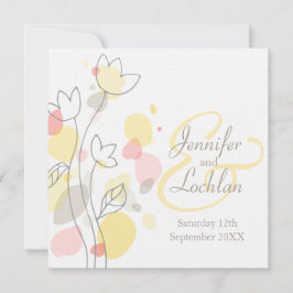 Moderne Konfetti Blume Blütenplatz Hochzeit einlad Einladung