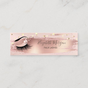 Moderne Konfetti, Pinselstriche, Imitate Lashes Mini Visitenkarte
