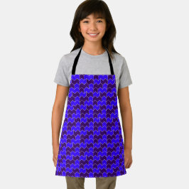 Moderne königsblaue und violette geometrische Zick Schürze