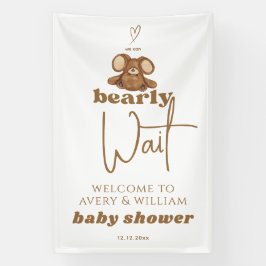 Moderne können wir frühzeitig abwarten Baby Dusche Banner