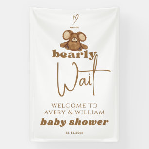 Moderne können wir frühzeitig abwarten Baby Dusche Banner