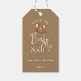 Moderne können wir frühzeitig abwarten Baby Dusche Geschenkanhänger