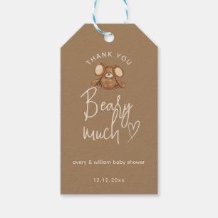 Moderne können wir frühzeitig abwarten Baby Dusche Geschenkanhänger