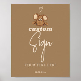 Moderne können wir frühzeitig abwarten Baby Dusche Poster