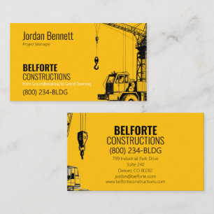 Moderne Konstruktion   Yellow & Crane Design Visitenkarte