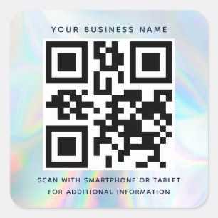 Moderne kontaktlose QR-Code-Geschäfte Quadratischer Aufkleber