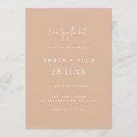 Moderne Kopplung des Knotchens blush-rosa Skript