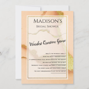 Moderne Korallen Abstrakt 💡 unikale Ölhochzeit Einladung