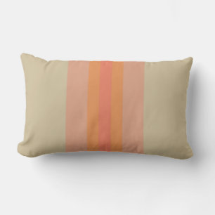 Moderne Korallen-Beige-Gestreifte Lendenkissen