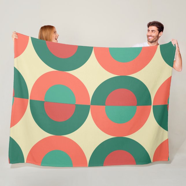 Moderne Korallenminze aus dem Mittelalter Fleecedecke (Beispiel)