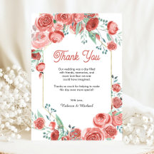 Moderne korallenrosa Rosen Florale Hochzeit