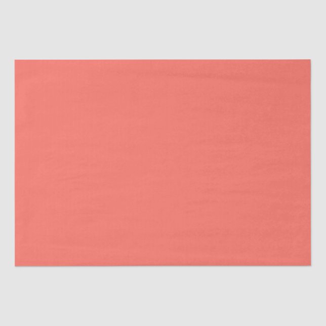 Moderne Korallenrosa Schlicht Solid Color Seidenpapier (Vorderseite)
