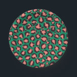 Moderne Korallenrosa Schwarzer Grüner Leopard Tier Pappteller<br><div class="desc">Dieses moderne und trendige Muster ist perfekt für die stilvolle Mode. Es ist mit einem handgezeichnet Korallenrosa, schwarz und leuchtend grünen Safari-Tier-Druck ausgestattet. Es ist elegant, cool, künstlerisch und einzigartig. ***WICHTIGE HINWEIS FÜR DESIGN: Für individuelle Designanfragen, wie z.B. passende Produktanfragen, Farbänderungen, Platzierungsänderungen oder andere Änderungswünsche, klicken Sie bitte auf den...</div>