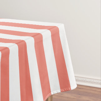 Moderne korallenrote breite Streifen-Tischdecke Tischdecke