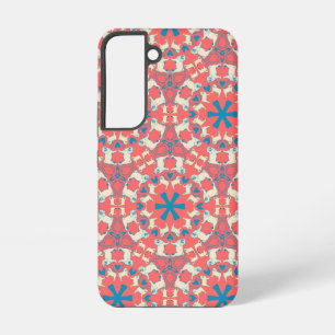 Moderne korallenrote Pug-Muster Samsung Galaxy Hülle
