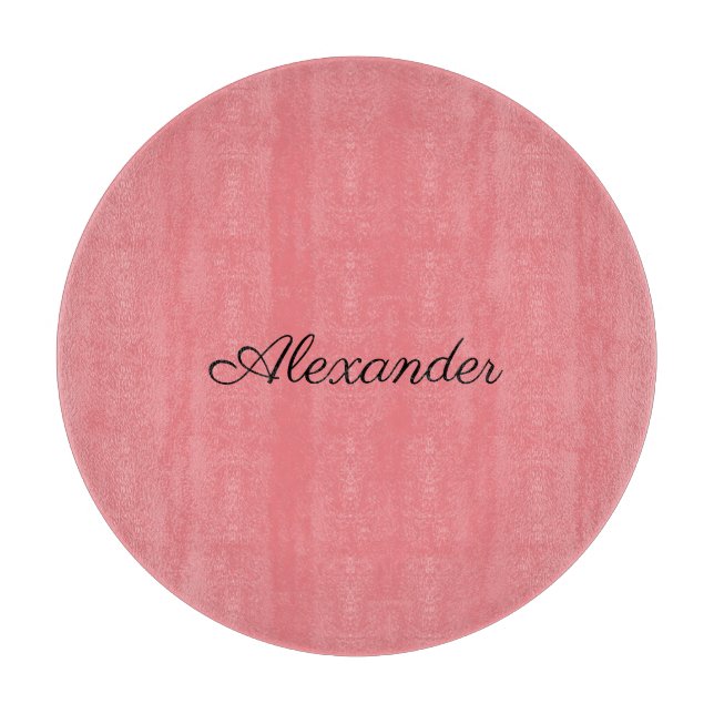 Moderne Korallenvorlage, Schwarzes Script Cutting  Schneidebrett (Vorderseite)