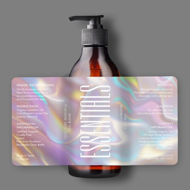 Moderne Körperbath Holographische Inhaltsstoffe Sc (Modern Bath Body Beauty Holographic Ingredients Label
)