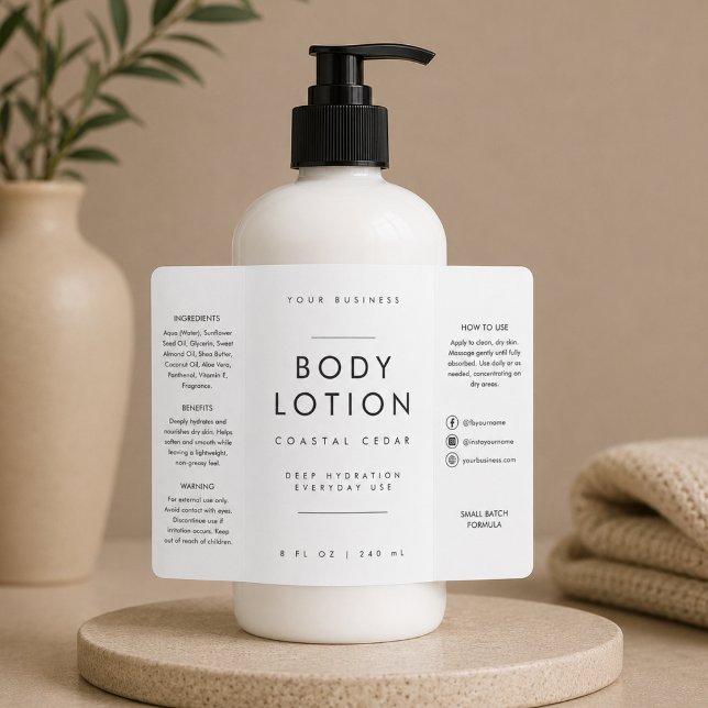 Moderne Körperlotion 240ml Flaschenetikett (Von Creator hochgeladen)