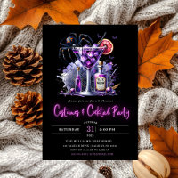 Moderne Kostüme & Cocktail Neon Halloween-Party
