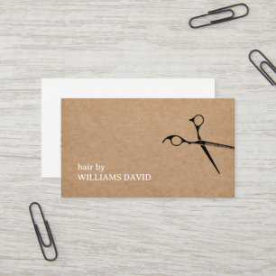 Moderne Kraft Black Scissors Hair Stylist Business Visitenkarte