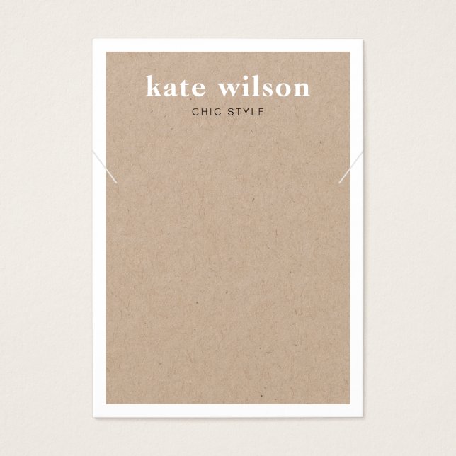 Moderne Kraft Necklace Bracelet Display Card (Vorderseite)