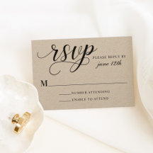 Moderne Kraft- und Schwarz-Script-Hochzeit