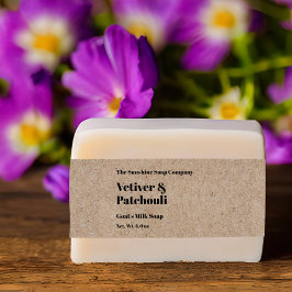 Moderne Kraftpapierseife Bauchband Einladungsbanderole