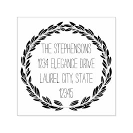 Moderne Kranzhochzeit oder Circle Address-Briefmar Permastempel